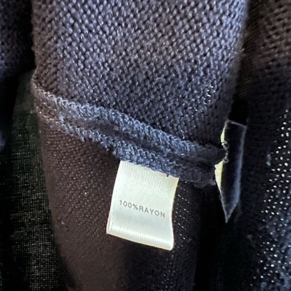 St. John Collection Navy V Neck Knit Sweater - Picture 5 of 6